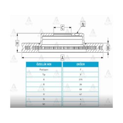 FREN DİSKİ CERATO 04-08 / ÖN HAVALI 275-4