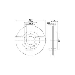 FREN DİSKİ CRAFTER 06-17 / SPRINTER 06-17 W906 / ÖN HAVALI TEK TEKER 300-6