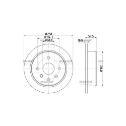 FREN DİSKİ LACETTİ 04-11 / NUBIRA 98-02 / ARKA DÜZ 258-4