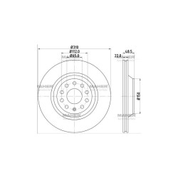 FREN DISKI PASSAT / GOLF5 / GOLF6 / GOLF7 / A3 / LEON 03= 310mm