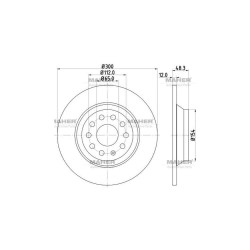 FREN DİSKİ PASSAT / Q3 / TIGUAN / SUPERB 15= ARKA 300MM