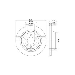 FREN DİSKİ TOUAREG 03-10 / TRANSPORTER T5 03-09 / TRANSPORTER T6 09-15 / ARKA HAVALI 314-5