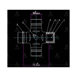 İSTAVROZ MAFSAL (ŞAFT) L-200 06= 4x2 / 4x4 (101mm X 30mm İÇTEN SEGMAN)
