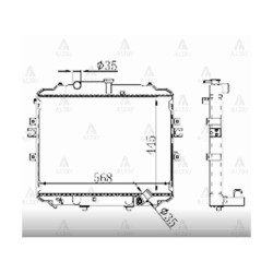 RADYATÖR SU H-100 KAMYONET 05-18 26mm M-T BRAZING