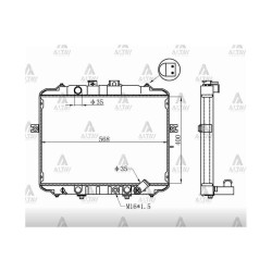 RADYATÖR SU H-100  94-06 MİNİBÜS / H-100 97-04 KAMYONET BRAZING AYAKLI