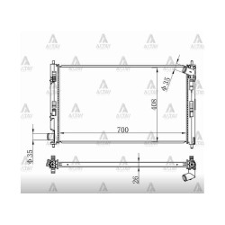 RADYATÖR SU LANCER 08= / ASX 10= / OUTLANDER 06-13 / 4007 4008 DİZEL 698x408x26 A-T BRAZING