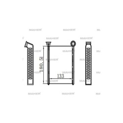 RADYATÖR KALORİFER CLIO IV 12= / SYMBOL III 12= / SANDERO II 13= / CAPTUR 13= BRAZING