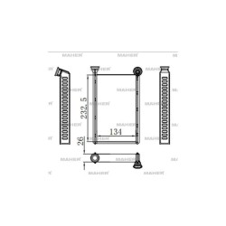 RADYATÖR KALORİFER MEGANE II 08-10 / SCENIC II 03-09 BRAZING