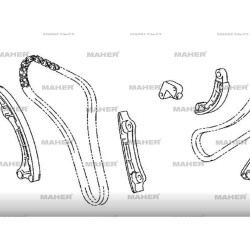 EKSANTRİK ZİNCİR SETİ HILUX 14-20 GUN125 - GUN126 - GUN135/ 2.4cc - 2.8cc/ 1GDFTV - 2GDFTV (8 PARÇA)