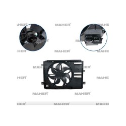 FAN RADYATÖR BERLINGO VP  K9 / C5 AIRCROSS C84 / JUMPY / 3008 / 308 16= 508 / PARTNER 18=TRAVELLER 1.5-1.6-2.0 BLUEHDI 16= REZİSTANSLI