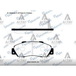 FREN BALATA ACCORD 98-02 / CRV 97-01 / HRV 99= ÖN