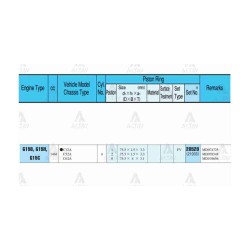 SEGMAN EXCEL 90-94 / LANCER 89-94 1.5 / 76.00mm / 4G15 / 0.50 TAKIM SEGMAN EXCEL 90-94 / LANCER 89-94 1.5 / 76.00mm / 4G15 / 0.50 TAKIM