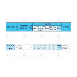 SEGMAN EXCEL 90-94 / LANCER 89-94 1.5 / 75.50mm / 4G15 / STD TAKIM SEGMAN EXCEL 90-94 / LANCER 89-94 1.5 / 75.50mm / 4G15 / STD TAKIM