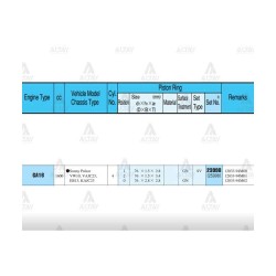 SEGMAN SUNNY  90-91 1.6 / PRIMERA  96-00 / 76.00mm / GA16DE / STD TAKIM