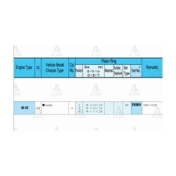 SEGMAN COROLLA  99-00 1.3 / 74.00mm / 4EFE / ENJEKSİYONLU / STD TAKIM