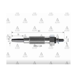 KIZDIRMA BUJİSİ (ISITMA) L-200  90-99 / L-300  90-98 11V. ŞOKLU