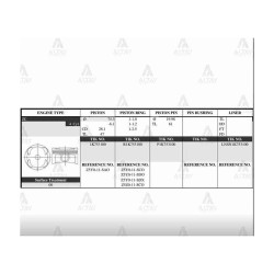 PİSTON TAKIM 323 1.5L /  95-98 / 75.30mm / ZC-Z5 / STD