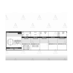 PİSTON TAKIM MAZDA 3 1.6L / 03-09 / 78.50mm / Z6Y6 / 0.50 PİSTON TAKIM MAZDA 3 1.6L / 03-09 / 78.50mm / Z6Y6 / 0.50