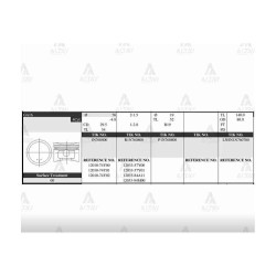 PİSTON TAKIM SUNNY 1.6L /  90-91 / PRIMERA /  96-00 / 76.50mm / GA16 / 0.50