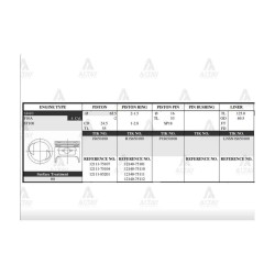 PİSTON TAKIM CARRY 1.0L / 88-98 / F10A / SAMURAI 84-86 / 65.50mm / SJ410 / 0.50