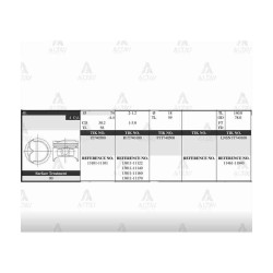 PİSTON TAKIM COROLLA 1.3L ENJ. /  98-00 / 74.00mm / 4E / STD