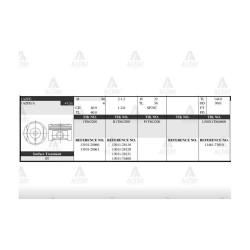 PİSTON TAKIM RAV-4 2.0L / AVENSIS 01-03 / 86.50mm / 1AZFSE / 0.50 PİSTON TAKIM RAV-4 2.0L / AVENSIS 01-03 / 86.50mm / 1AZFSE / 0.50