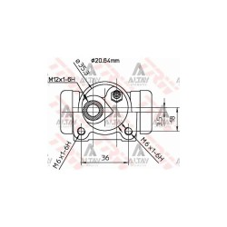 FREN SİLİNDİRİ 206 98-08 / C-ELYSEE 12= / 301 12= 1.6 HDI DÖKÜM 20,64mm ARKA SOL FREN SİLİNDİRİ 206 98-08 / C-ELYSEE 12= / 301 12= 1.6 HDI DÖKÜM 20,64mm ARKA SOL