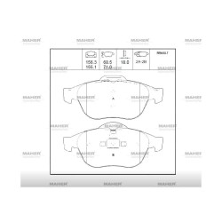 FREN BALATA LAGUNA II 01-07 / SCENIC II 03-09 ÖN FREN BALATA LAGUNA II 01-07 / SCENIC II 03-09 ÖN
