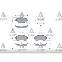 FREN BALATA COROLLA 19= 1.6 BENZİNLİ / HYBIRD / YARIS CROSS 19= ÖN